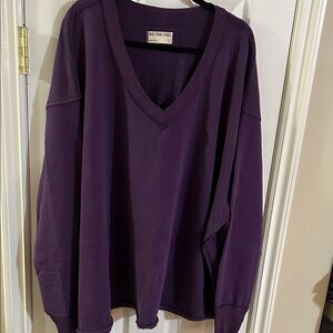 We The Free Venice V-neck Sweatshirt purple